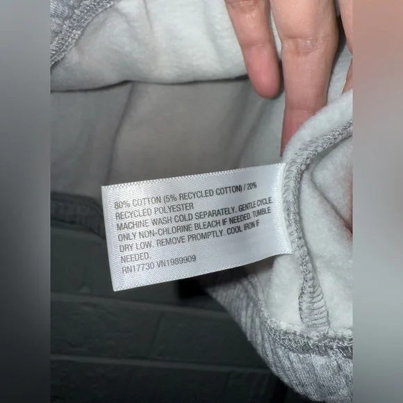 NWT JOYLAB Women's Fleece Cropped Crewneck  Sweatshirt Heathered Gray S L XL XXL - Picture 4 of 9